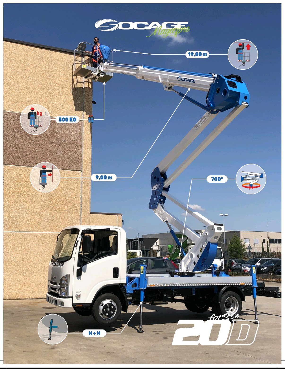 Hire 20m Truck Mounted Articulated Boom in Jersey