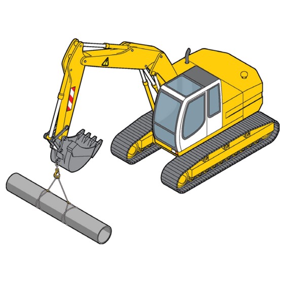 Excavator as a Crane Image